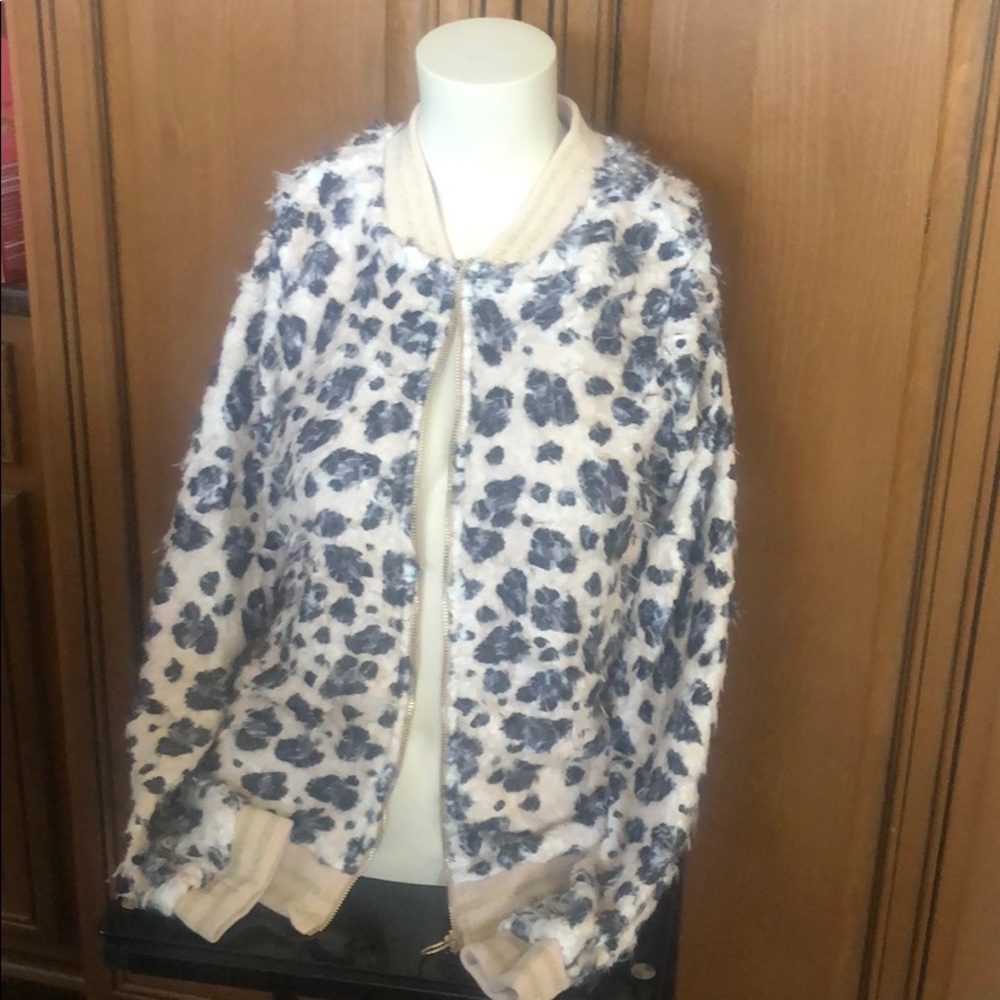 Animal Print Lightweight Bomber Jacket